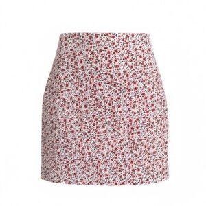 Brandy Melville Red Floral Mini Skirt Y2K Coquette Rare